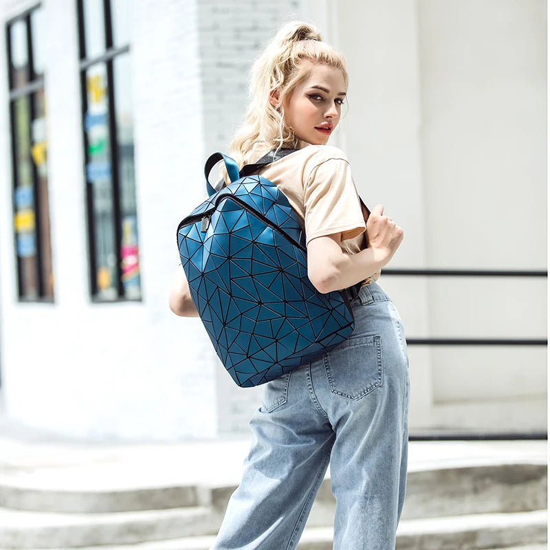 Backpack Bags For Women Fashion School Backpacks Mochilas Para Mujer Geometric Travel Bag