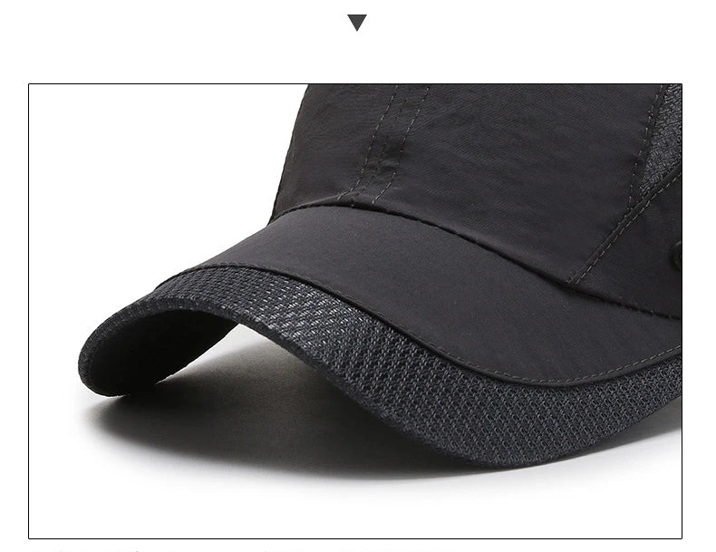 Cool Women Men Baseball Caps Female Male Mesh Snapback Hats Black White Sport Dad Fishing Hats Cap