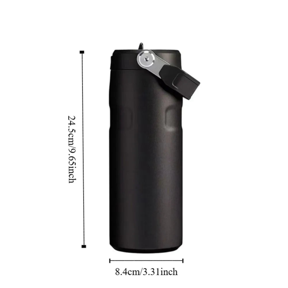 Portable Stainless Steel Insulated Sports Bottle Leak Proof Double-Layer Vacuum Bottle 16oz Thermal Cup Outdoor