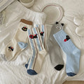 Socks For Women Cute New Novelties Fashion Cotton Breathable Funny Socks Female Casual Long Preppy Style Cartoon Socks Striped