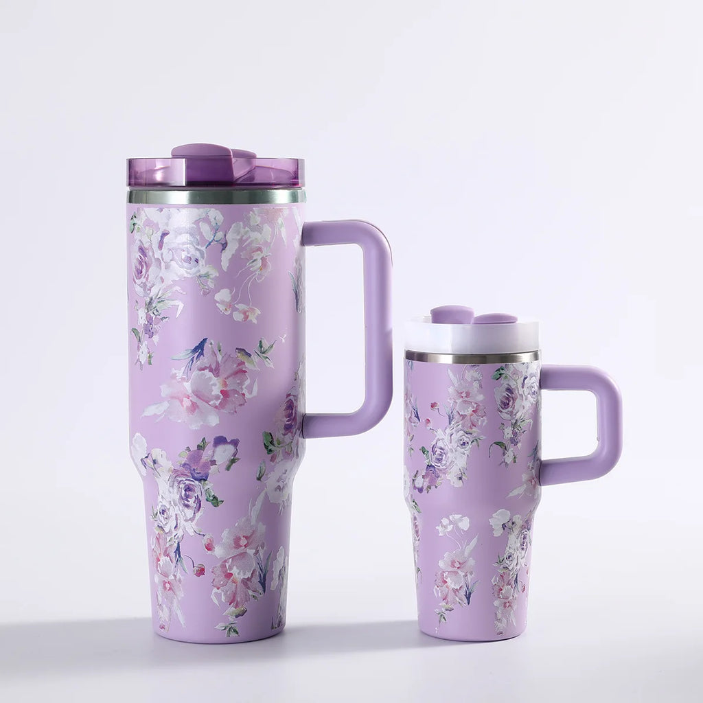 Car portable 304 stainless steel insulated cup 40oz large capacity with handle for cold insulation, suitable for outdoor use