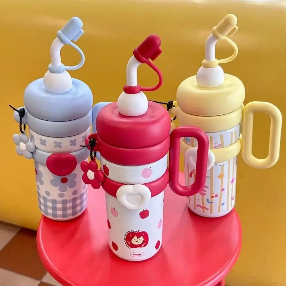 920ML Insulated Thermos with Handle Stainless Steel Thermos Coffee Cup Handheld Easy To Drink Sports Water Kettle Car Cups
