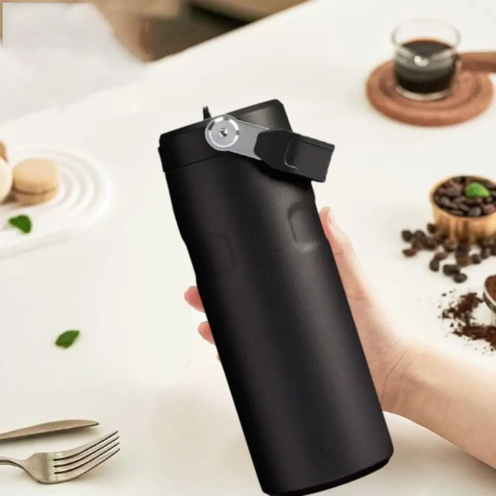 Portable Stainless Steel Insulated Sports Bottle Leak Proof Double-Layer Vacuum Bottle 16oz Thermal Cup Outdoor