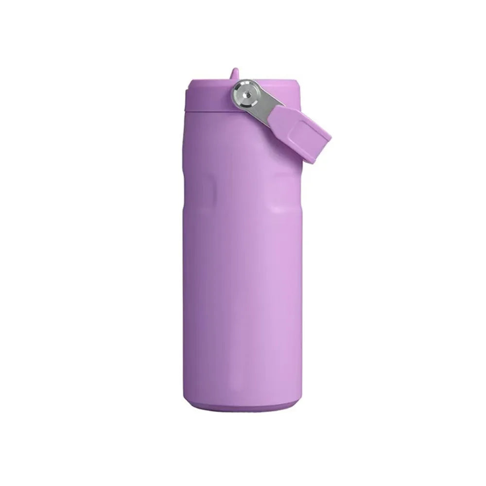 Portable Stainless Steel Insulated Sports Bottle Leak Proof Double-Layer Vacuum Bottle 16oz Thermal Cup Outdoor