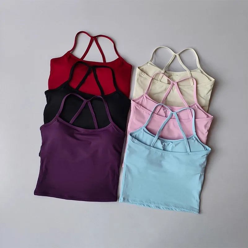 Women's Yoga Sports Fitness Vest, Pilates Running Bra, Professional Training Underwear, Fitness