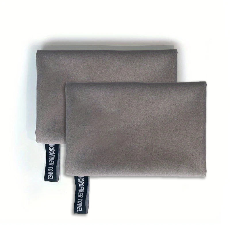 2 Pcs Double-Sided Fleece Sports Sweat Towels 40x80cm, Soft Absorbent Skin-Friendly Lint-Free Towels for Sports Running Gym
