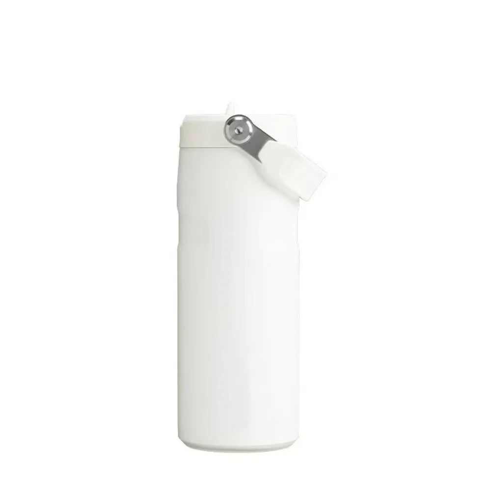 Portable Stainless Steel Insulated Sports Bottle Leak Proof Double-Layer Vacuum Bottle 16oz Thermal Cup Outdoor