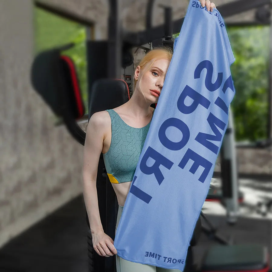 Multi functional sports and fitness towels .Ultra fine fiber swimming towels, quick drying towels, gym equipment, sweat pads
