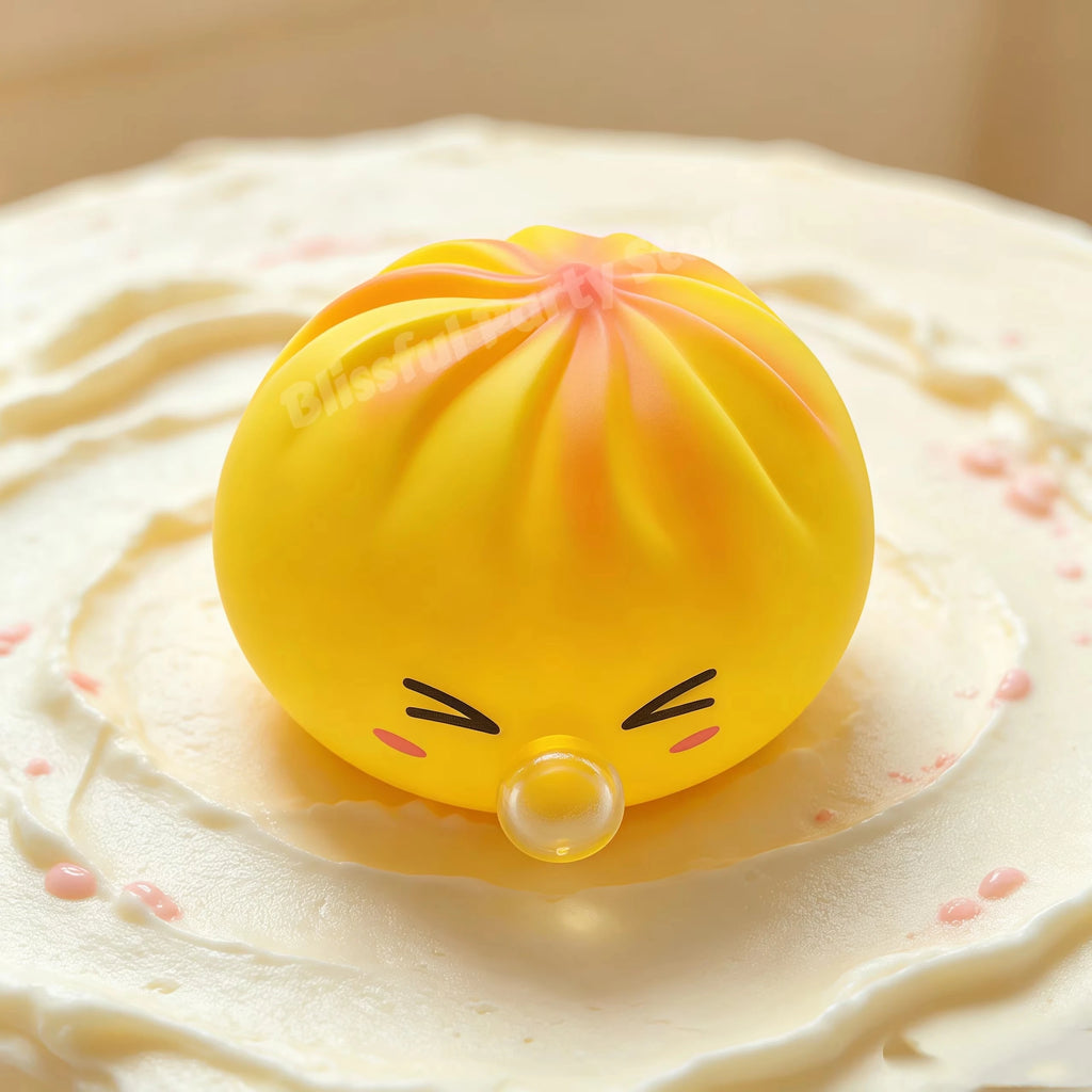 Bubble-Blowing Dumpling Squishy Soft Squeeze Buns Stress Relief Squeeze Ball Office Home Decorat Adults Perfect Gifts Fidgets