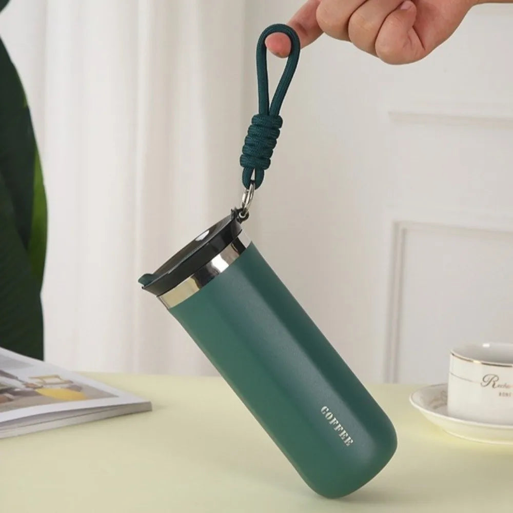 Portable 350ML/500ML Stainless Steel Insulated Cup Leak-Proof Double Wall Thermal Mug with Lid Vacuum Flask Camping Use