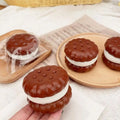 Sensory Squishy Sandwich Cookies Squeeze Toy for Hand Exercising Stress Relief Slow Rising Fidget for Office Home Use