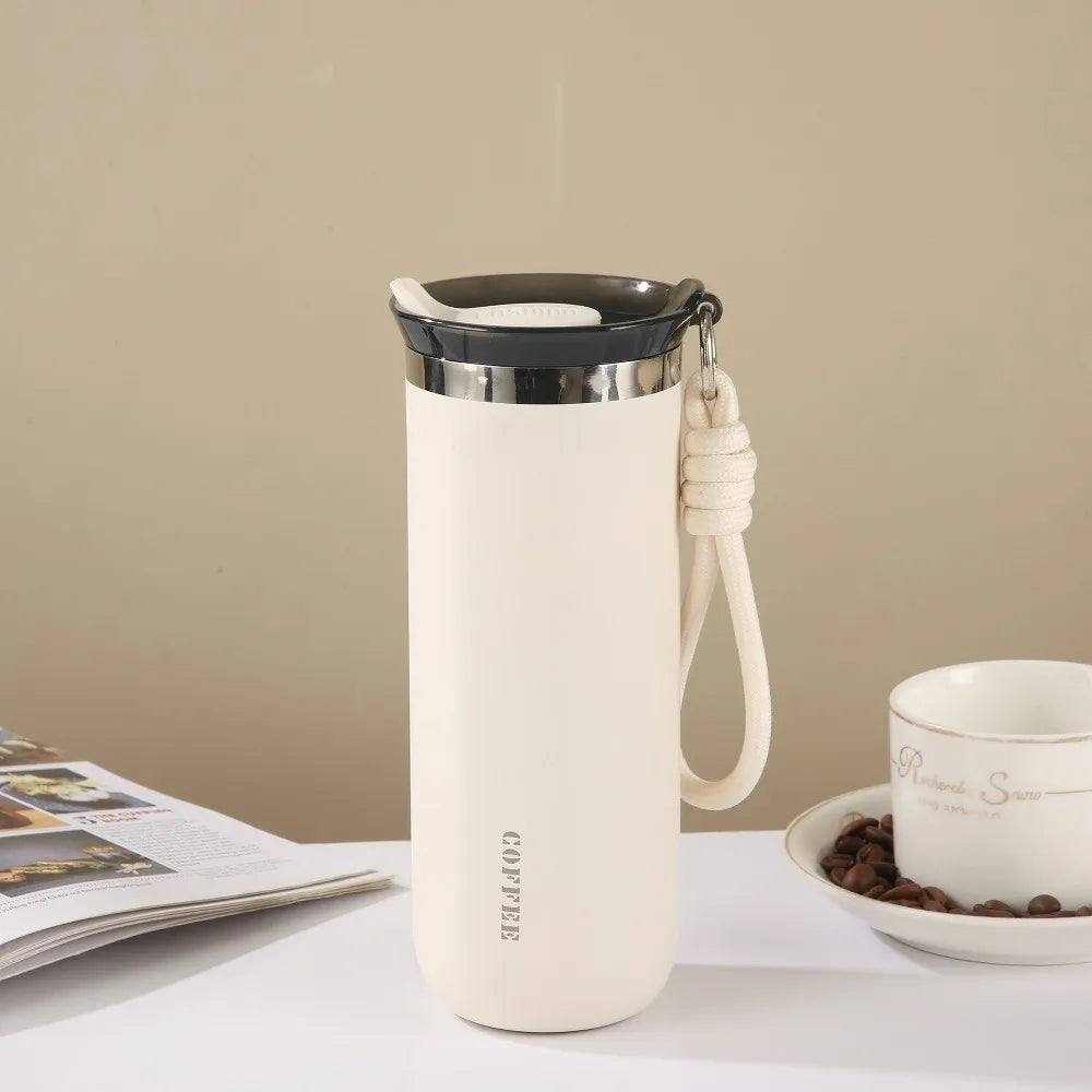 Portable 350ML/500ML Stainless Steel Insulated Cup Leak-Proof Double Wall Thermal Mug with Lid Vacuum Flask Camping Use