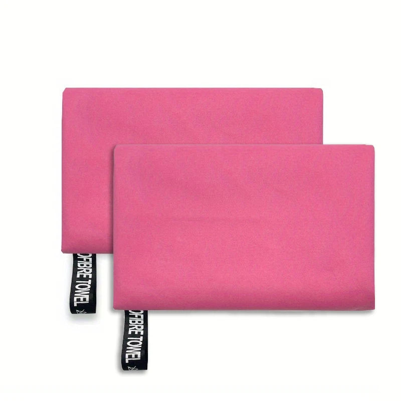 2 Pcs Double-Sided Fleece Sports Sweat Towels 40x80cm, Soft Absorbent Skin-Friendly Lint-Free Towels for Sports Running Gym