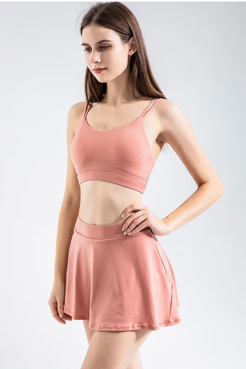 Women Yoga Shorts For Sport Running Pleated Tennis Skirt Female Golf Wear Soft Badminton Workout Skorts Gym Summer Outfit