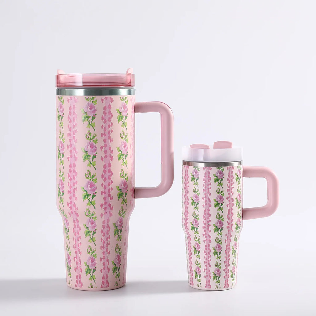 Car portable 304 stainless steel insulated cup 40oz large capacity with handle for cold insulation, suitable for outdoor use