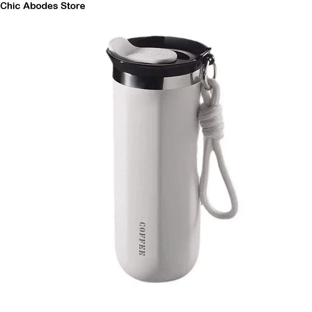 Portable 350ML/500ML Stainless Steel Insulated Cup Leak-Proof Double Wall Thermal Mug with Lid Vacuum Flask Camping Use