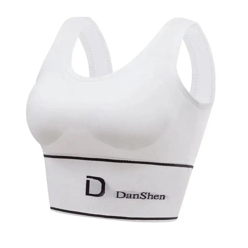 Sports Vest Women Gather Without Steel Ring Shockproof Underwear, Tube Top, Outer Wear, All-match U-shaped Beautiful Back, Big. Bra