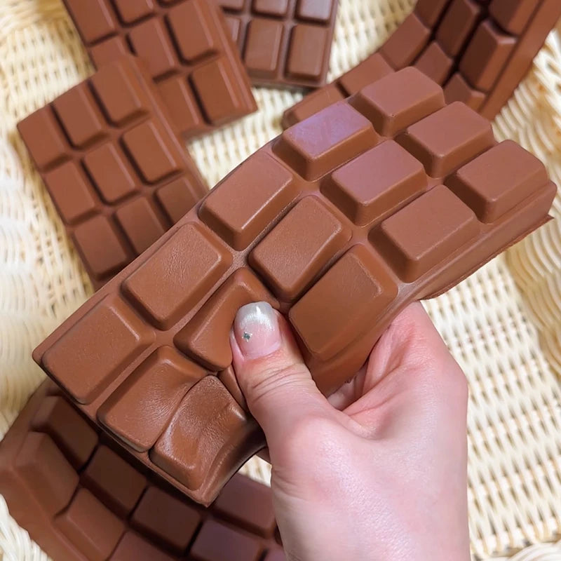 Squishy Simulated Chocolate Squeeze Toy PU Soft and Slow Rebound Fidget Toys Stress Relief Toy Sensory Squeeze Toys for Adults