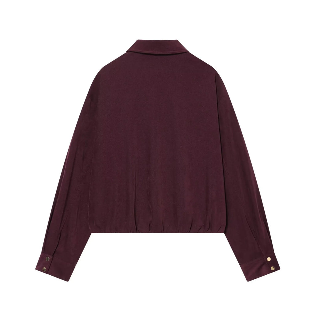 Women's Casual Sport Long Pants Sets Or Female Spring Autumn Long-Sleeve Loose Simple Pilot Jacket Or Lady Wide-Leg Trousers