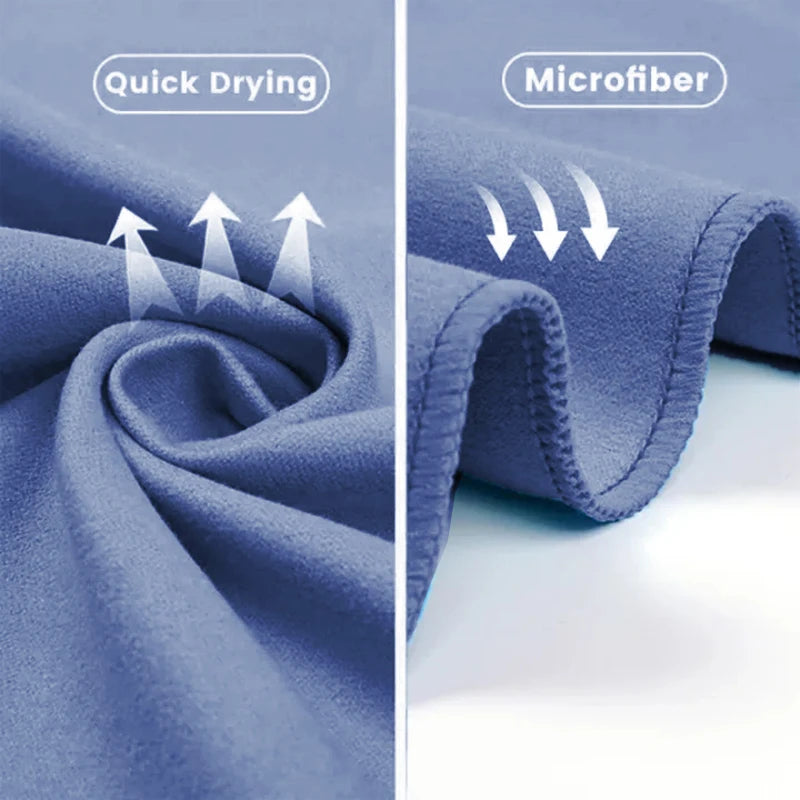2 Pcs Double-Sided Fleece Sports Sweat Towels 40x80cm, Soft Absorbent Skin-Friendly Lint-Free Towels for Sports Running Gym