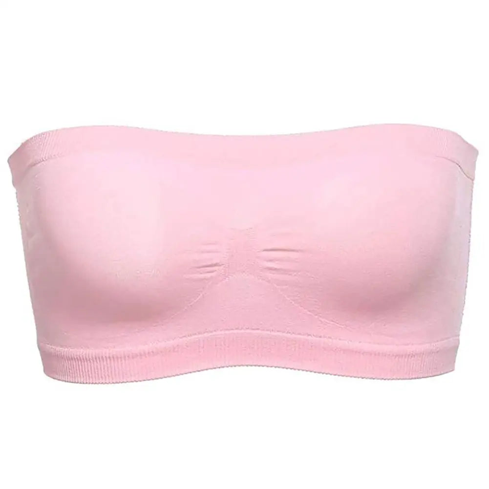 Sports Fitness Women Tube Tops Breathable Strapless Hollow Back Bra Seamless Sport Underwear