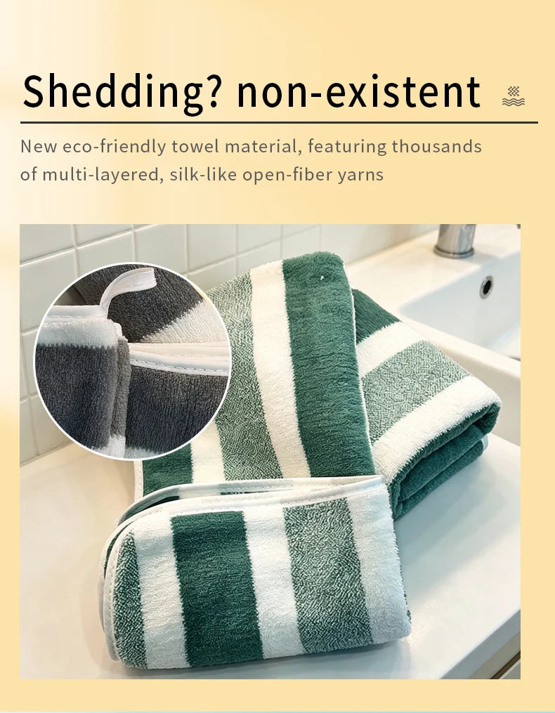 2-pack towels with strong water absorption, quick drying, no shedding, and durability - very suitable for home, beach, and face