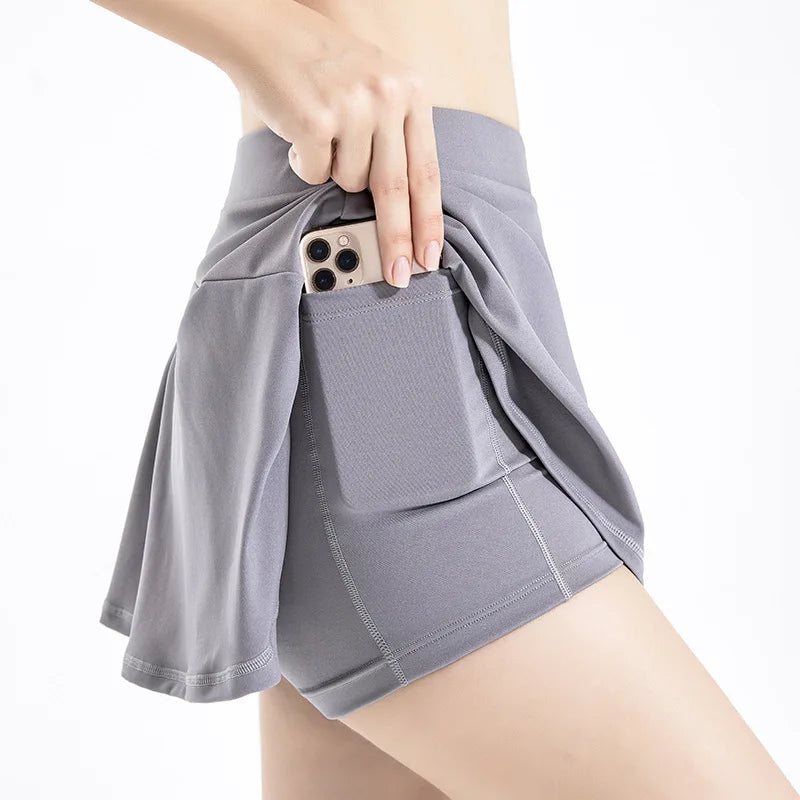 Women Yoga Shorts For Sport Running Pleated Tennis Skirt Female Golf Wear Soft Badminton Workout Skorts Gym Summer Outfit