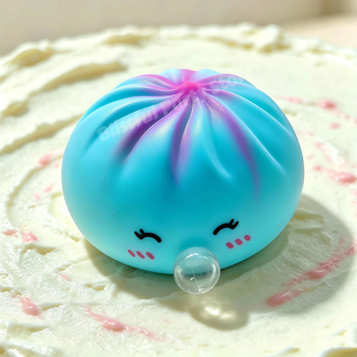 Bubble-Blowing Dumpling Squishy Soft Squeeze Buns Stress Relief Squeeze Ball Office Home Decorat Adults Perfect Gifts Fidgets