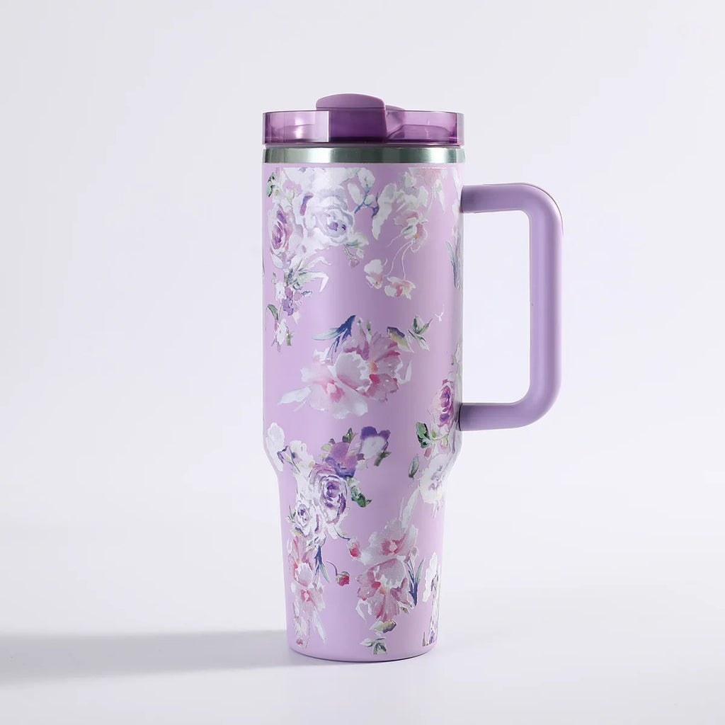 Car portable 304 stainless steel insulated cup 40oz large capacity with handle for cold insulation, suitable for outdoor use