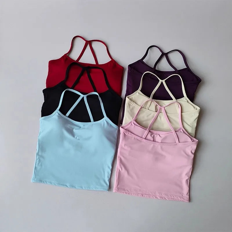 Women's Yoga Sports Fitness Vest, Pilates Running Bra, Professional Training Underwear, Fitness