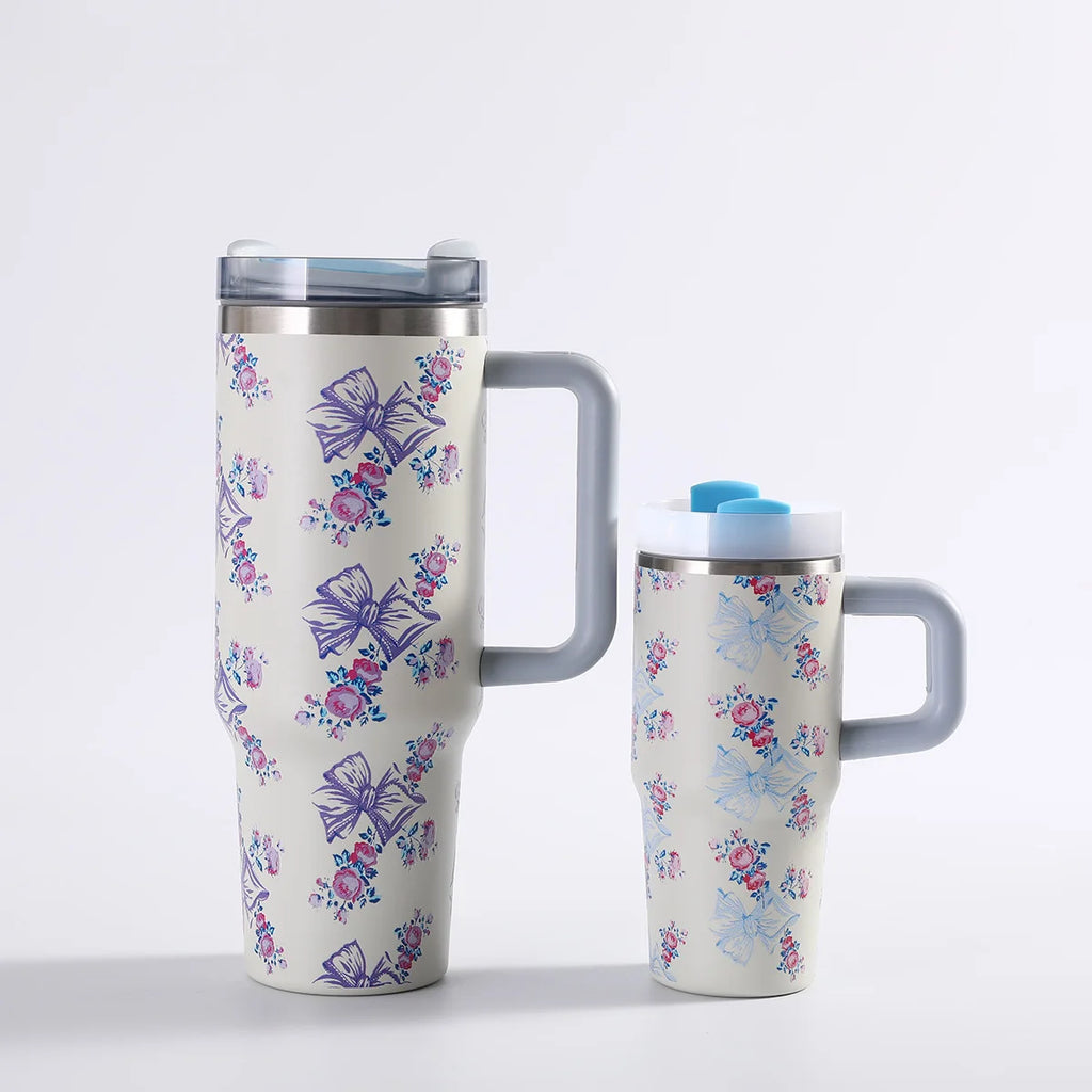 Car portable 304 stainless steel insulated cup 40oz large capacity with handle for cold insulation, suitable for outdoor use