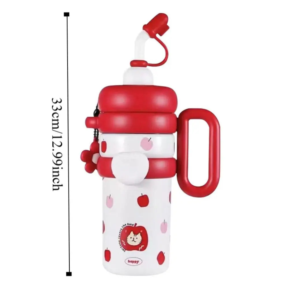 920ML Insulated Thermos with Handle Stainless Steel Thermos Coffee Cup Handheld Easy To Drink Sports Water Kettle Car Cups