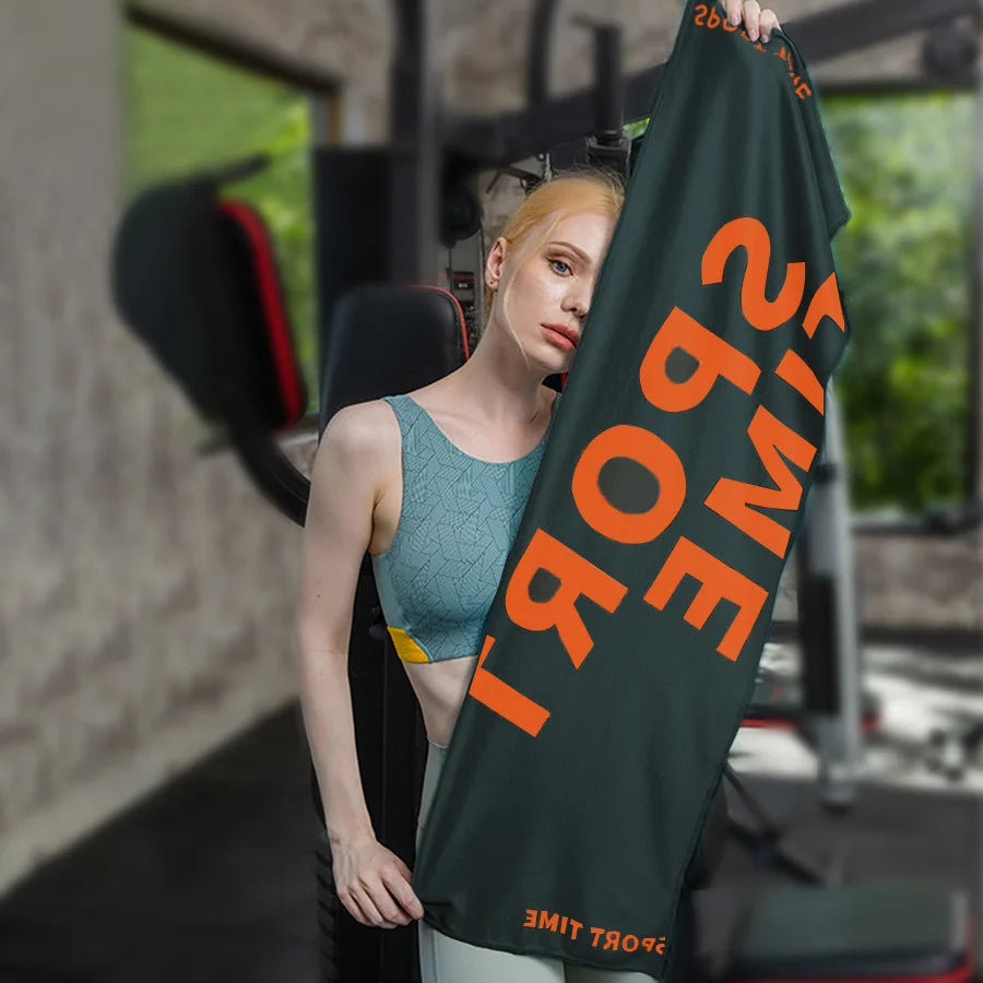 Multi functional sports and fitness towels .Ultra fine fiber swimming towels, quick drying towels, gym equipment, sweat pads