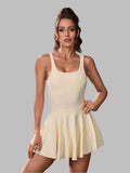 Sleeveless Sport Suits Training Running Fitness Short Skorts Tennis Dress Female  Golf Badminton Tracksuits Padded Yoga Skirts