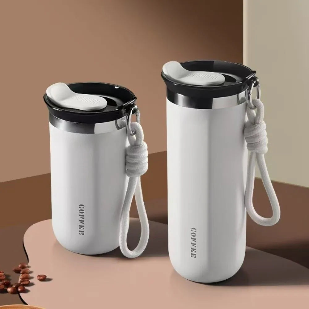 Portable 350ML/500ML Stainless Steel Insulated Cup Leak-Proof Double Wall Thermal Mug with Lid Vacuum Flask Camping Use