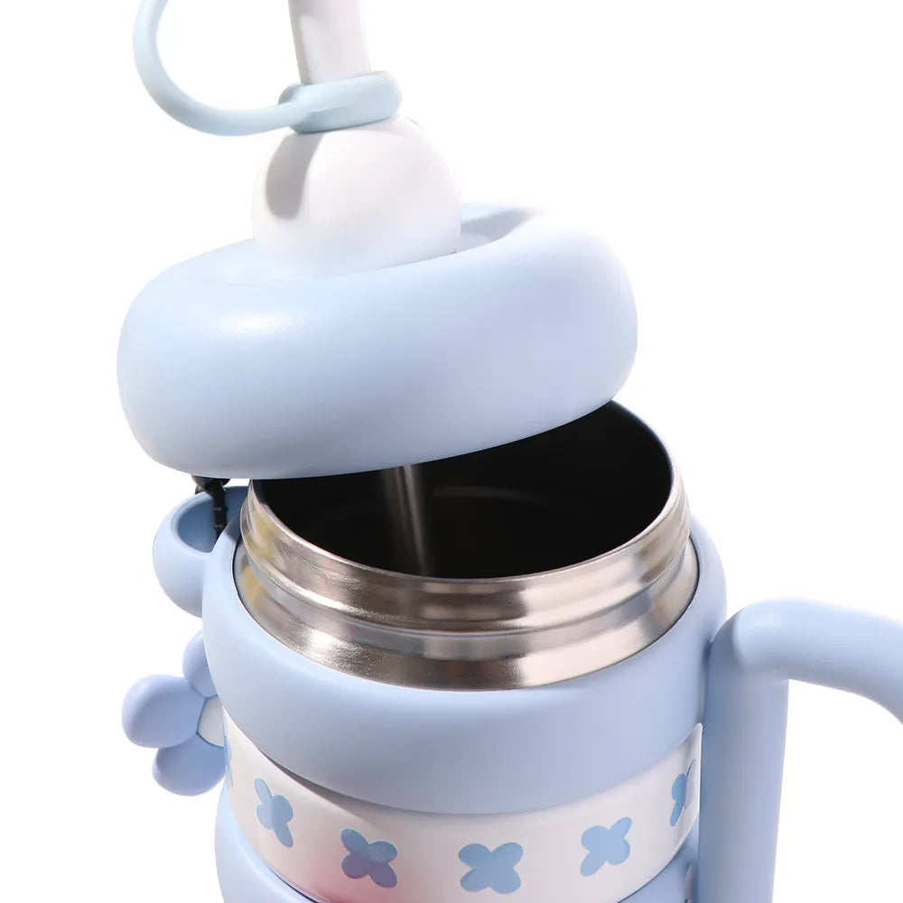 920ML Insulated Thermos with Handle Stainless Steel Thermos Coffee Cup Handheld Easy To Drink Sports Water Kettle Car Cups
