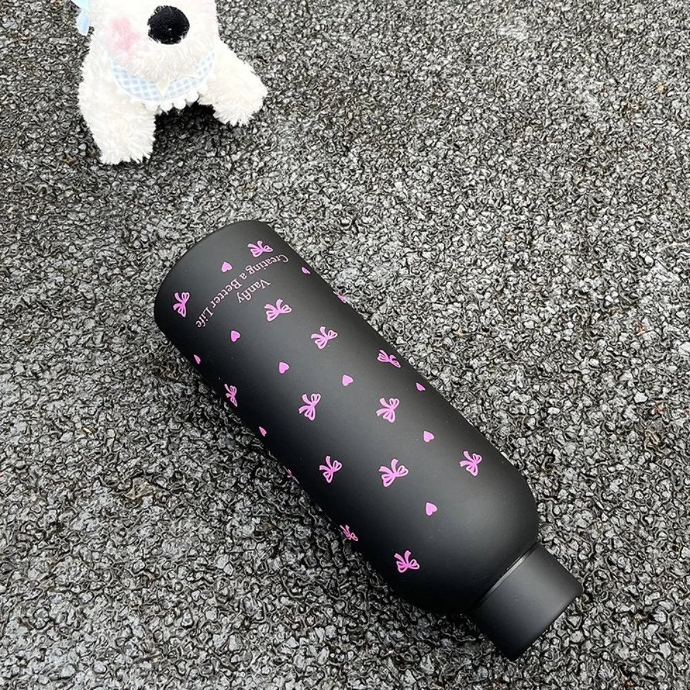 500ml Insulated Cup Stainless Steel Bowknot Dachshund Thermal Car Cup Double Wall Small-mouth Travel Insulated Flask