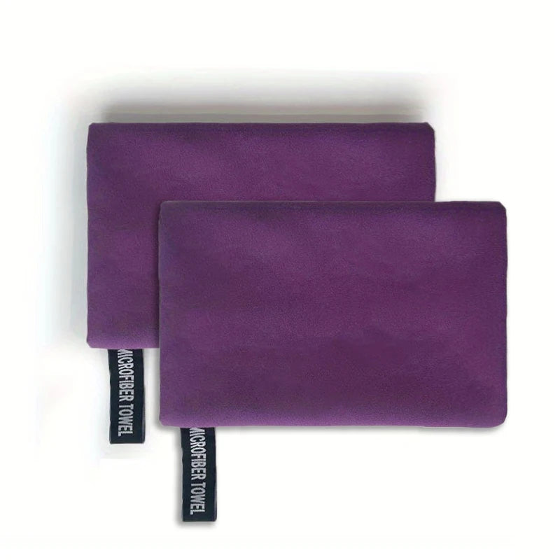 2 Pcs Double-Sided Fleece Sports Sweat Towels 40x80cm, Soft Absorbent Skin-Friendly Lint-Free Towels for Sports Running Gym