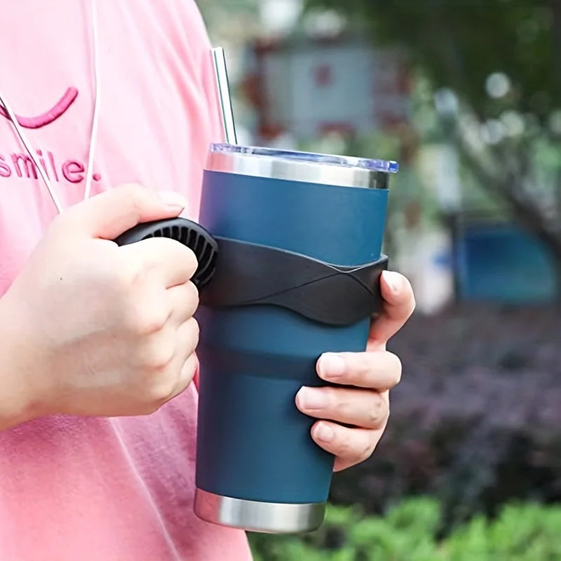 30oz Insulated Car Cup Holder with Water Cup Handle - Keep Your Drink Secure and Hot!