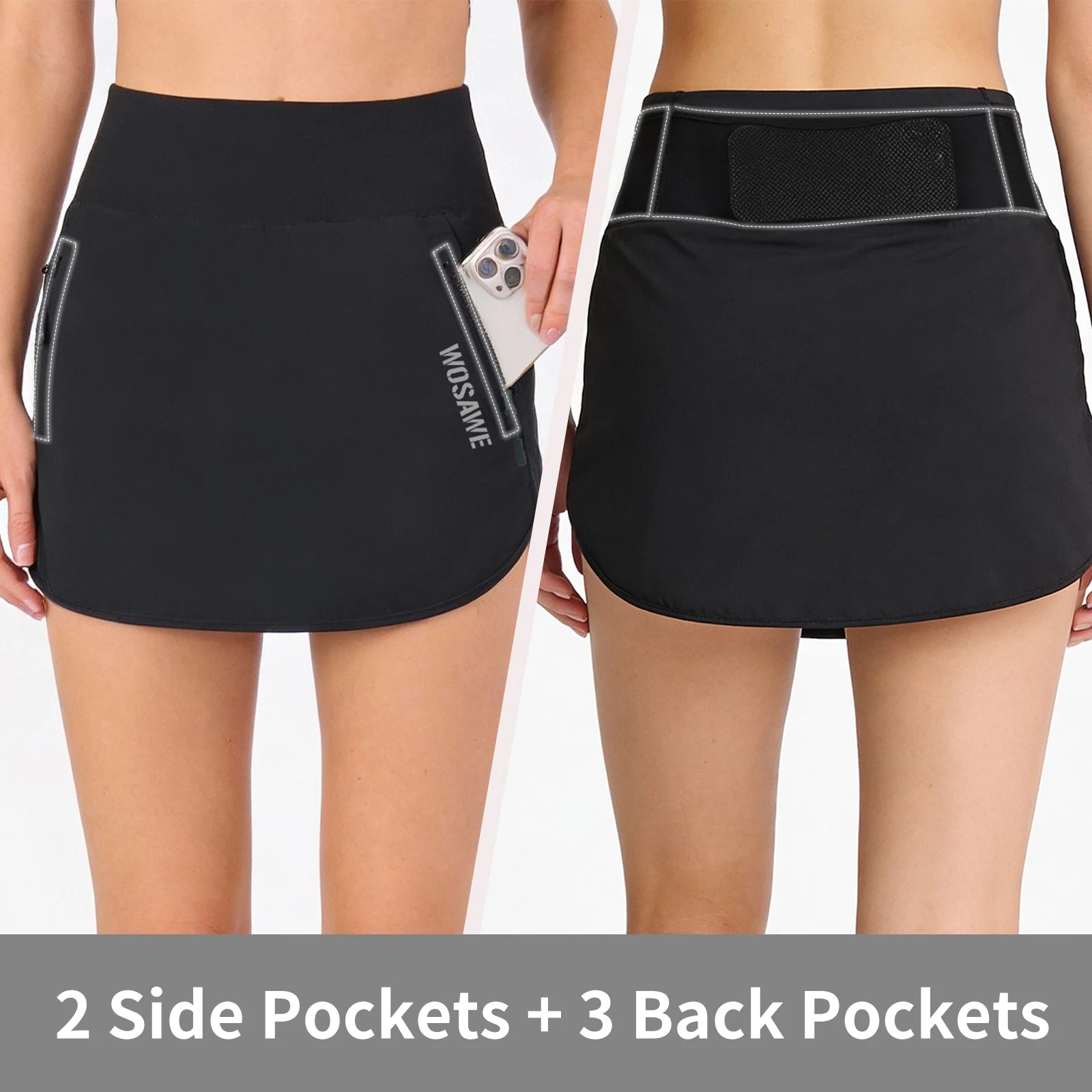Female Summer Cycling Skort Breathable Cycling Shorts With Cushion Pad Women Tennis Yoga Golf Fitness Skirt Shorts. Women's 2-in-1 MTB Skort with Padded Liner

Color: Black, Green, Blue

Size: S, M, L, XL
