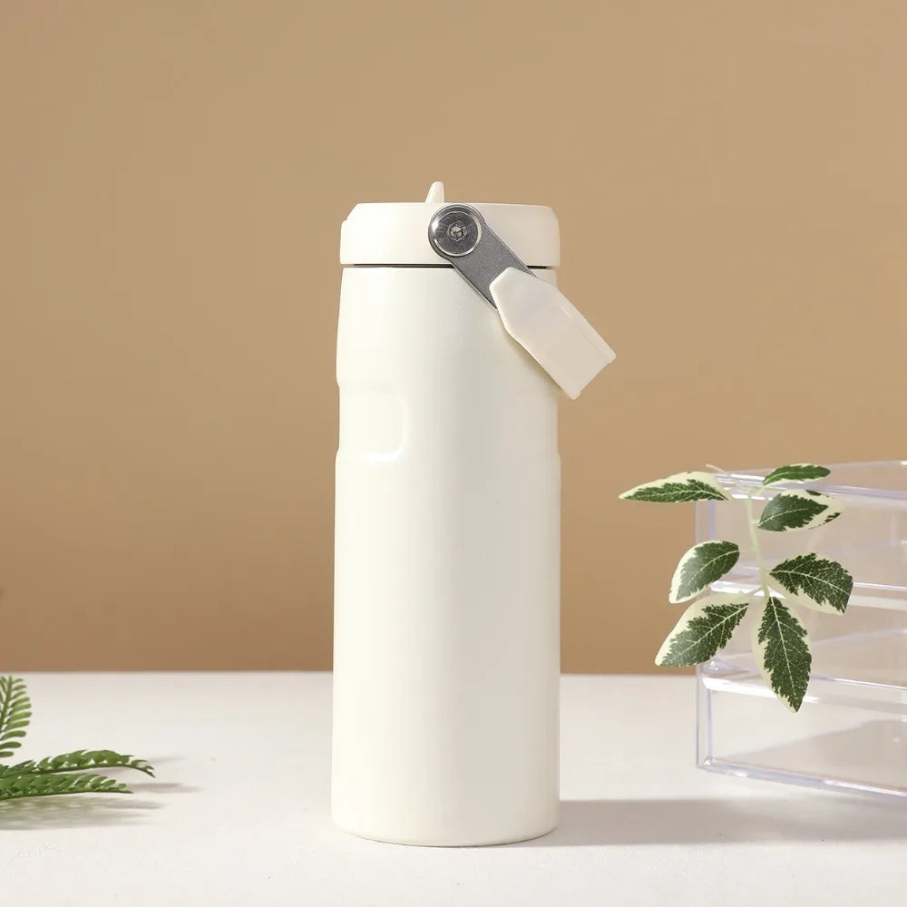 Portable Stainless Steel Insulated Sports Bottle Leak Proof Double-Layer Vacuum Bottle 16oz Thermal Cup Outdoor