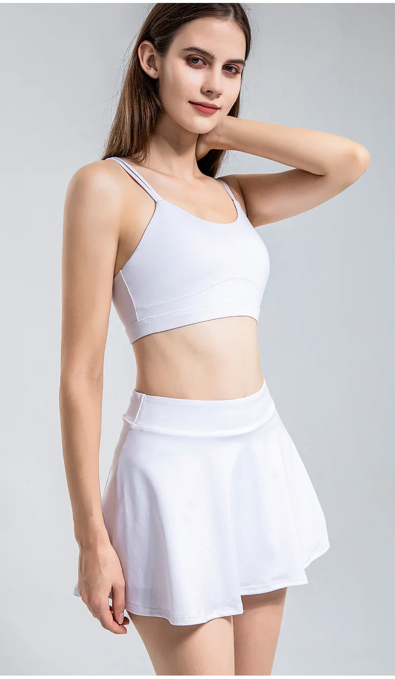 Women Yoga Shorts For Sport Running Pleated Tennis Skirt Female Golf Wear Soft Badminton Workout Skorts Gym Summer Outfit