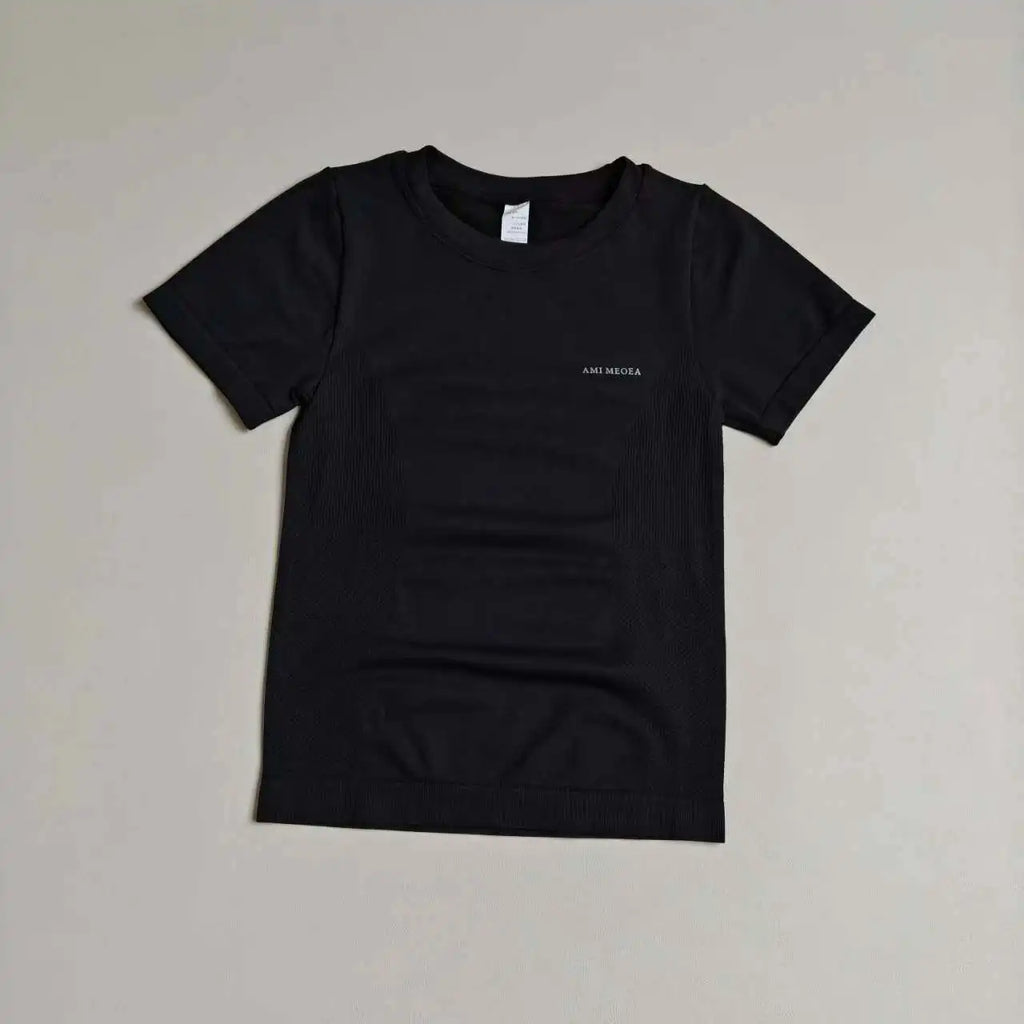 Summer Sports Tops for Women, Seamless Running Fitness Wear, Short Quick-Drying Breathable Training Yoga Fitness Short Sleeves