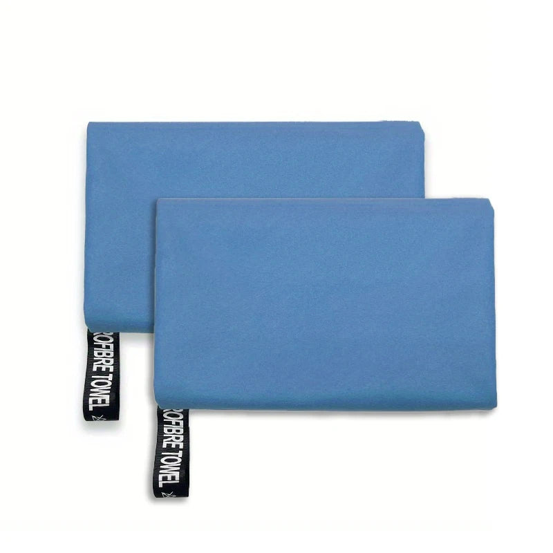 2 Pcs Double-Sided Fleece Sports Sweat Towels 40x80cm, Soft Absorbent Skin-Friendly Lint-Free Towels for Sports Running Gym