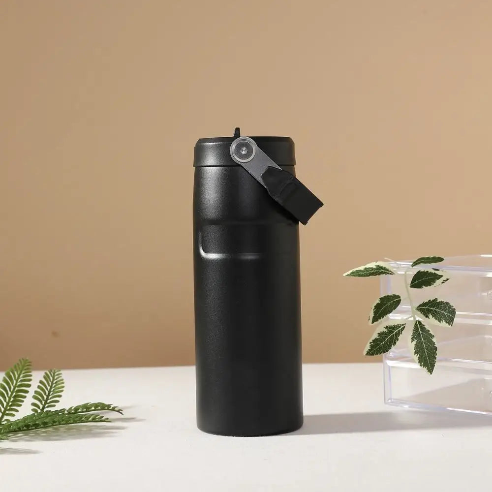 Portable Stainless Steel Insulated Sports Bottle Leak Proof Double-Layer Vacuum Bottle 16oz Thermal Cup Outdoor