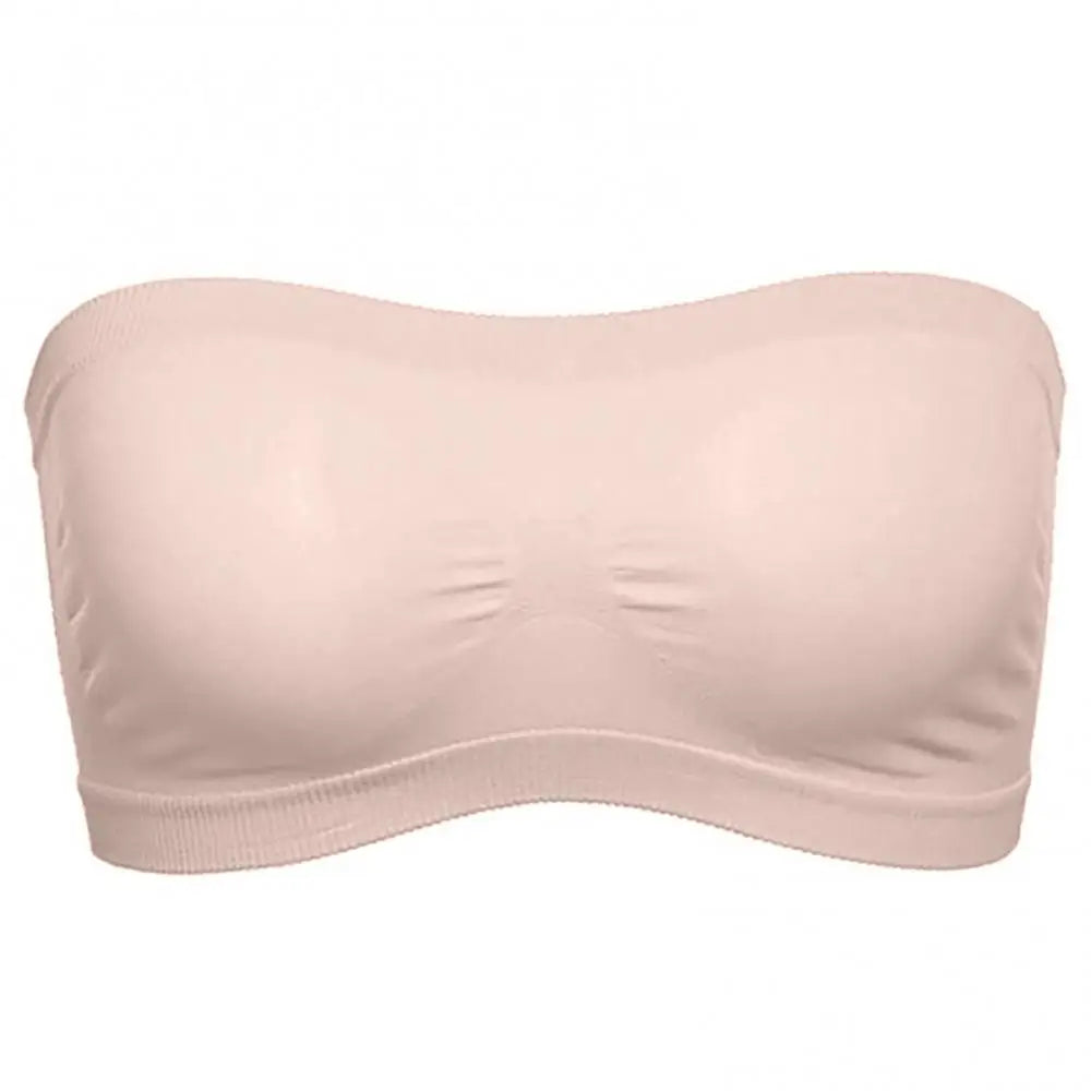 Sports Fitness Women Tube Tops Breathable Strapless Hollow Back Bra Seamless Sport Underwear
