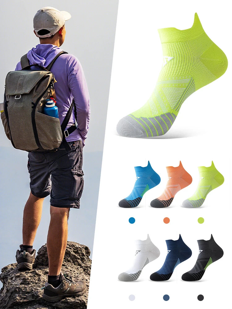 Unisex Running Socks Breathable Quick Dry Anti Blister Moisture Wicking Cushioned Arch Support Athletic Sport Socks
