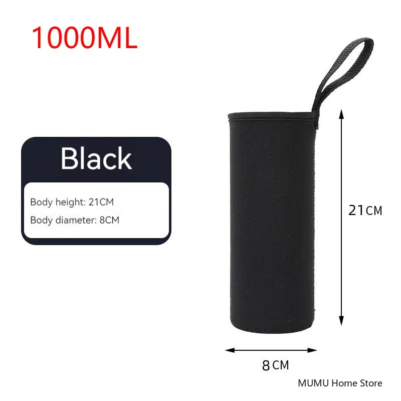750/1000/1500ML Sport Water Bottle Case Insulated Bag Black Bottle Carrier Insulated Bag ﻿Mug Bottle Case Sport Cup Covers Bag