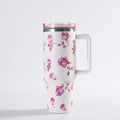 Car portable 304 stainless steel insulated cup 40oz large capacity with handle for cold insulation, suitable for outdoor use
