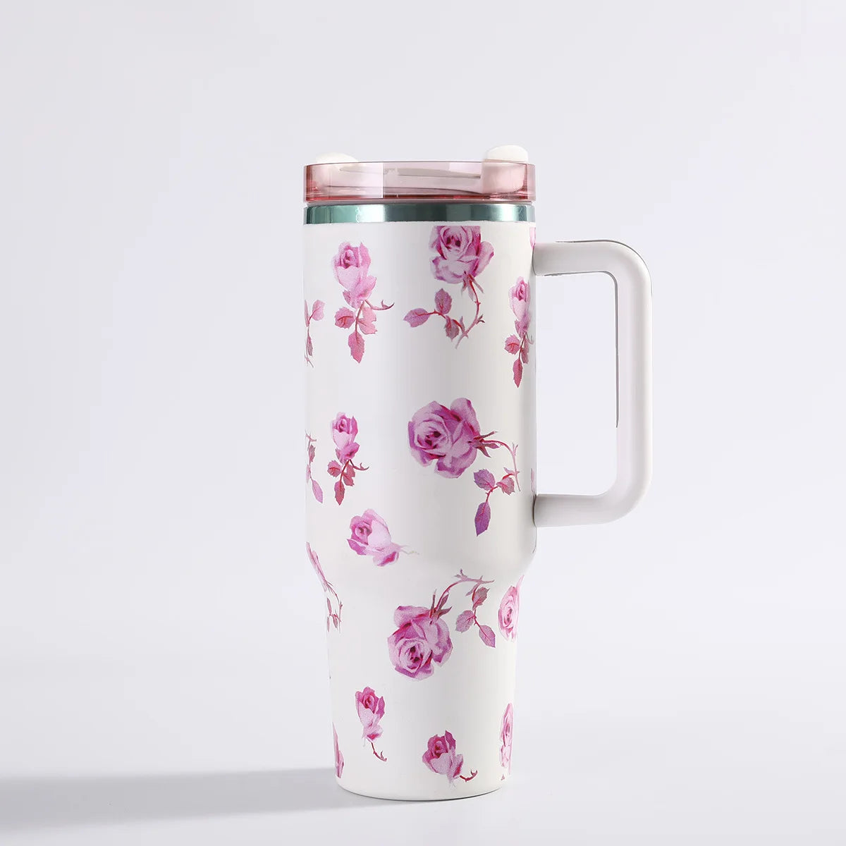 Car portable 304 stainless steel insulated cup 40oz large capacity with handle for cold insulation, suitable for outdoor use